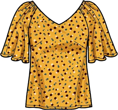 Vista 6 de Simplicity Kit de patrón de costura con cuello en V para mujer, código S9334, tallas 20W-22W-24W-26W-28W, multicolor