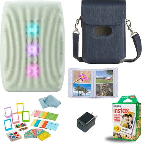 Vista 9 de Fujifilm INSTAX Mini Link 3 - Impresora para smartphone + película instantánea INSTAX Mini (20 hojas) + cargador de pared USB + bolsa de viaje