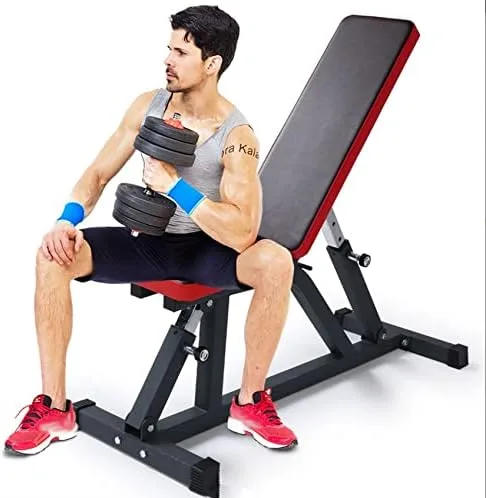 Vista 3 de Adjustable Weight Bench - Utility Weight Benches for Full Body Workout Foldable FlatInclineDecline Exercise Multi-Purpose Bench for Home Gym