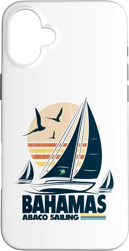 Vista 23 de Abaco Sloop Sailing Bahamas Regatta Sailboat Bahamian Flag Case for iPhone 16