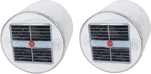 Luces inflables solares, paquete de 2 faroles para tienda de campaña al aire libre, impermeables, alimentadas por energía solar, luz LED de