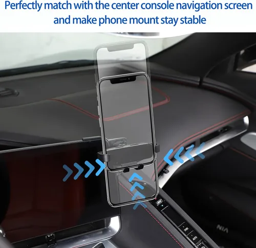 Vista 3 de Soporte de teléfono para automóvil compatible con Chevrolet Corvette C8 2020-2025, soporte para teléfono celular para pantalla de navegación