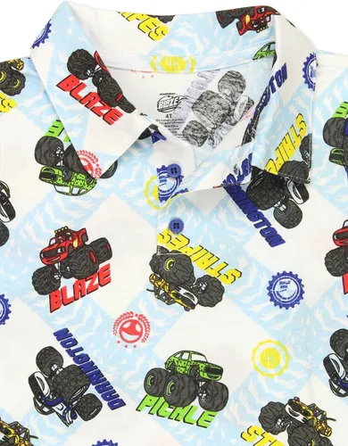 Vista 5 de Blaze and The Monster Machines - Camiseta polo de manga corta con cuello para niños pequeños