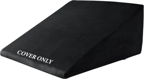 Vista 7 de HOMBYS Funda de Almohada de Cuña para Cama de Terciopelo Ultra Suave - Funda de Almohada de Vellón Super Suave con Diseño de Cremallera, Funda