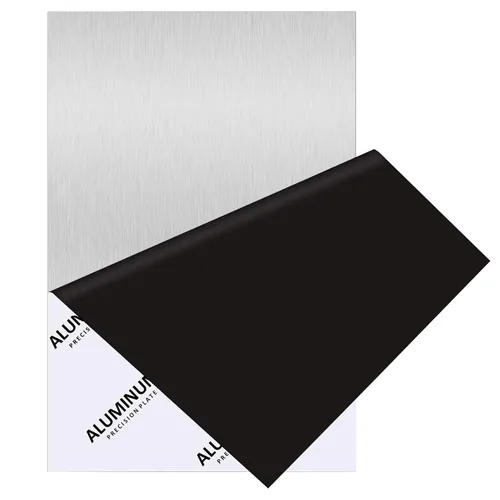 Vista 11 de Placa de hoja de aluminio de 1 pulgada de grosor, placas de aluminio resistentes de 6 x 6 pulgadas con película protectora, placa de panel plano