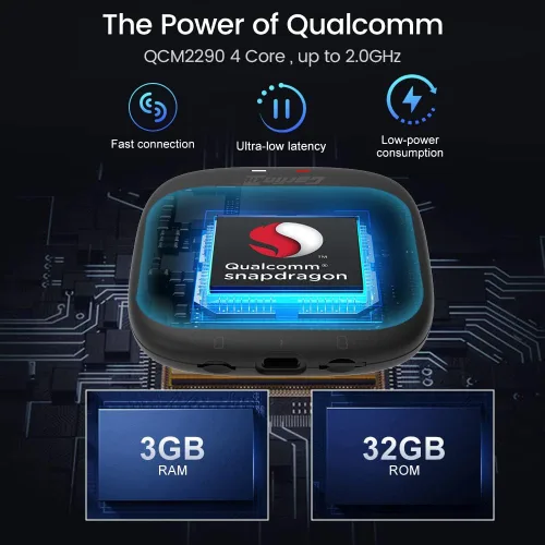 Vista 3 de CarPlay Ai Box Carlinkit Apple CarPlay Android Auto Adaptador inalámbrico Magic Box viene con sistema abierto Andoroid 11.0, Spotify Netflix YouTube