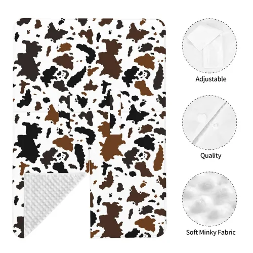 Vista 5 de Funda de asiento de coche con estampado de vaca, fundas de asiento de coche para bebé, cubierta de asiento de coche para niña, cubierta de lactancia