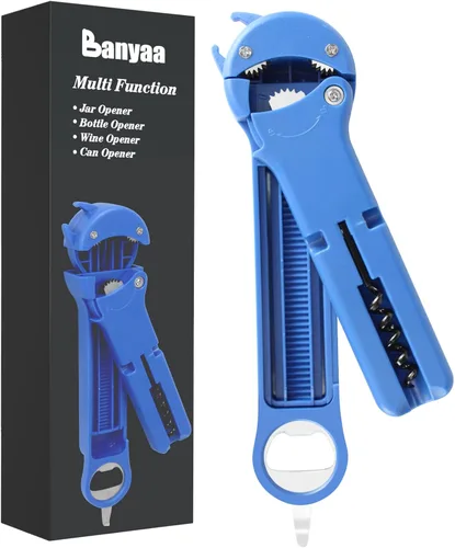 Vista 13 de 7 en 1 Abridor de Tarros, Abridor de Botellas y Abridor de Vino para Personas Mayores con Artritis, Manos Débiles, Abridor de Latas Magnético