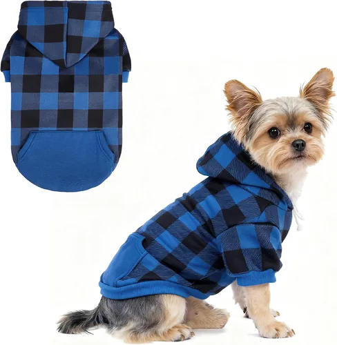 Vista 35 de KOOLTAIL Sudadera con capucha de primavera para perro, ropa para mascotas, suéter con sombrero y bolsillo para perros de tamaño mediano y grande