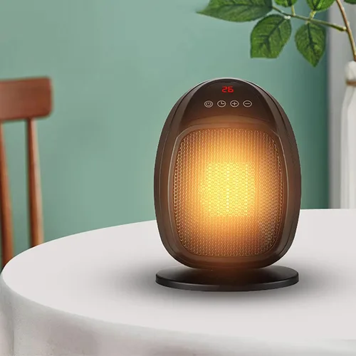 Vista 7 de Heaters for Indoor Use,1000W Small Space Heater with 2 Mode Adjustable,Ptc Ceramic Desk Heater with Thermostat,Tip-Over Protection Safety Quiet Mini