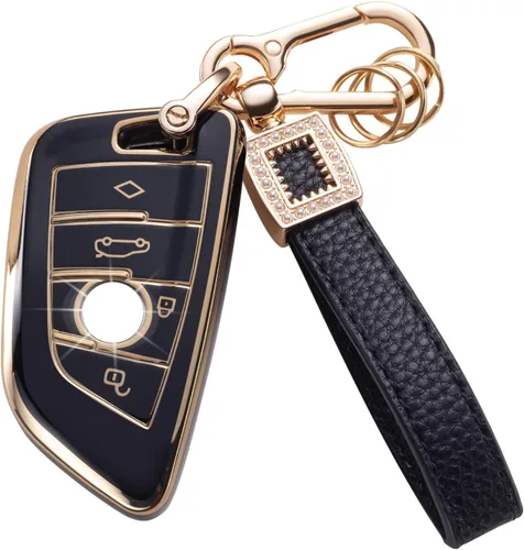 Vista 29 de Funda para llavero Benz, cordón de cuero con protección para llave inteligente, compatible con Clase A, Clase C, Clase G, Clase E y Clase S 2017-2021