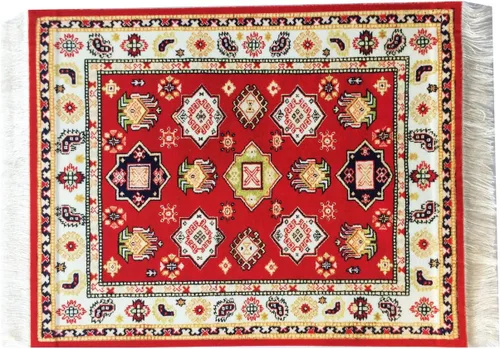 Vista 6 de Juego de 4 posavasos turcos, tapetes de bebida estilo alfombra con flecos, parte trasera antideslizante, acento decorativo para el hogar Accesorio