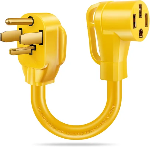 Vista 7 de JIUWFOX NEMA 10-30P a 14-50R adaptador de cargador EV para carga de nivel 2 de Tesla.