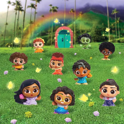 Vista 2 de Disney Doorables - Colección Encanto Peek, 9 figuras coleccionables en una caja con temática de Casa Madrigal, regalos para calcetines navideños