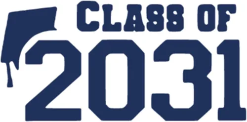 Vista 29 de Class of 2031 Iron On Decal, Graduation Shirt Transfer, Graduate Tshirt Patch, DIY Crafts, Graduation Cap, Pick Size and Color, Iron-On Almost Black