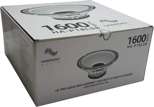 Vista 6 de Harmony Audio HA-P18LS8 Reemplazo 18" Pro PA 1600W Subwoofer/Altavoz Altavoz 8 Ohm Woofer