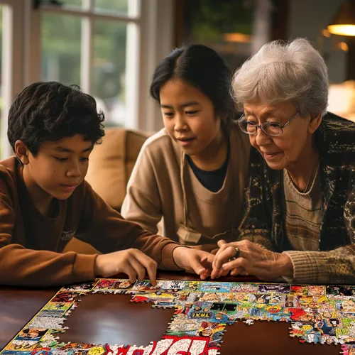 Vista 4 de White Mountain Puzzles - Rompecabezas temático de los años 70, 1000 piezas