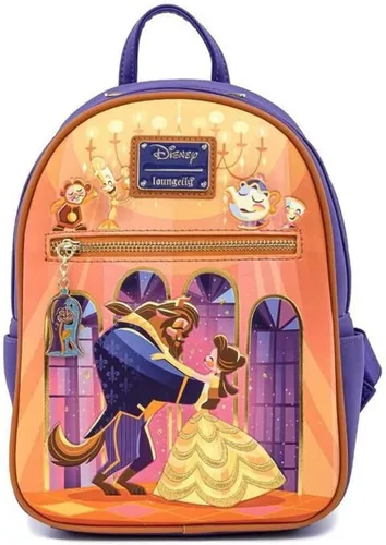 Loungefly Disney Beauty and the Beast Ballroom Scene - Bolso de hombro con doble correa para mujer Multi