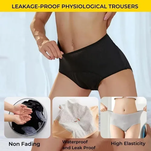 Vista 2 de Leakproof Ladies Underwear - Leakproof Panties for Over 60#s with Incontinence 3Pcs Plus