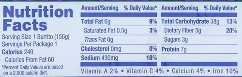 Vista 3 de Amy's Comidas congeladas, burrito de frijoles y arroz, vegano y sin gluten, 5.5 oz