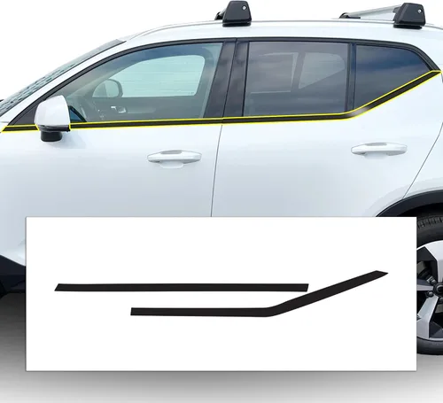 Vista 7 de BOGAR TECH DESIGNS Superposiciones delanteras cromadas compatibles con Volvo XC40 2019-2023, negro brillante