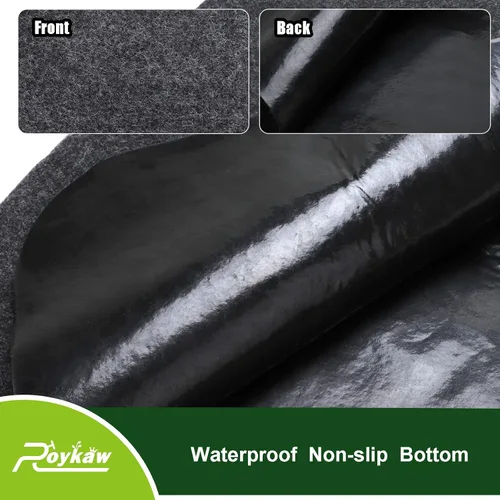 Vista 17 de Roykaw Garage Floor Mat and Mechanic Pad, Motorcycle Parking Mat,Protect Floor from Spills, Drips, Splashes and Stains, Oil Absorbent/Cut to