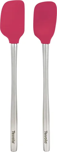 Vista 31 de Tovolo Flex-Core - Espátula con mango de acero inoxidable, cabeza de silicona resistente al calor y libre de BPA, segura para sartenes de hierro