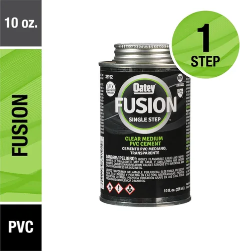 Vista 7 de Oatey 321935 Fusion One Step Cemento de cuerpo medio, 4 oz, PVC transparente