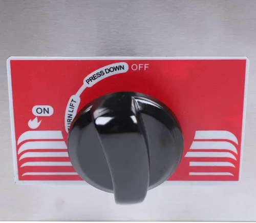 Vista 6 de Freidora comercial, 2 sartenes 403 de acero inoxidable para encimera, freidora de gas, calentador de alimentos, buffet, temperatura ajustable con 2