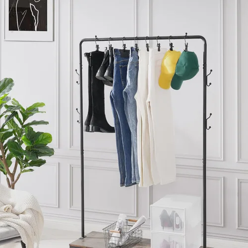 Vista 3 de BEWISHOME 30 ganchos para botas para armario, ganchos de lavandería con clips, clip de sujeción para colgar botas, alfileres de ropa, ganchos