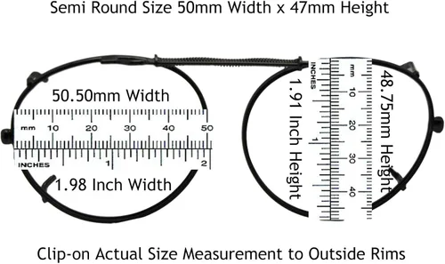 Vista 3 de Semi Round Non Polarized Clip-on Sunglasses for Men & Women-Semi Round Shape Clip On Sunglasses For Eyewear