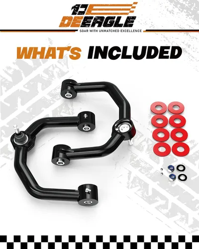 Vista 3 de DEEAGLE Brazos de control superiores F150 de 2-4 pulgadas, brazo de control delantero ajustable para F150 2004-2020, UCA con rótula engrasable