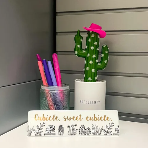 Vista 3 de FUCCULENT Adorno de escritorio para decoración de oficina