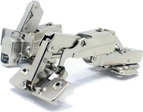 Vista 15 de TamBee Bisagras de gabinete de 45° con cierre suave para puerta de cocina, oculta, cierre suave, ajuste 3D para gabinete de esquina de 135 grados