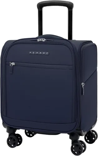 Vista 30 de Verage Equipaje de mano debajo del asiento de 14 pulgadas con ruedas giratorias y puerto de carga USB, maleta con ruedas para aerolíneas, bolsa Negro