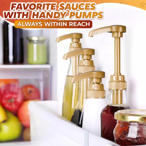 Vista 9 de Dispensador de jarabe de café, 4 unidades, funciona como bomba de jarabe delgada y Torani, se adapta a varias botellas de 25.4 onzas, dispensación