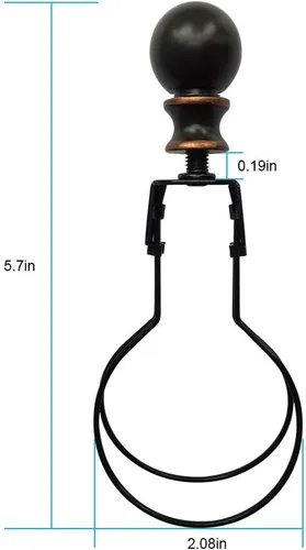 Vista 2 de Lamp Shade Light Bulb Clip Lampshade Adapter - Finial and Lampshade Levellers for Clip On Light Bulbs