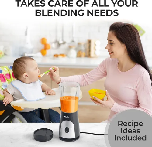 Vista 6 de Mueller Personal Blender for Shakes and Smoothies with 15 Oz Travel Cup and Lid, Juices, Baby Food, Heavy-Duty Portable Blender & Food Processor
