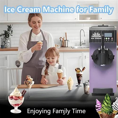 Vista 5 de Commercial Ice Cream Maker for Home, Countertop Ice Cream Maker 2.5L/3.5L Capacity, with Auto Clean Function Produces 80-100 Sticks Per Hour
