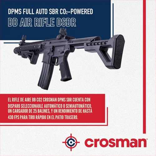 Vista 2 de DPMS Pistola de aire BB SBR completamente automática con CO2 con capacidad de doble acción