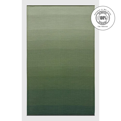 Vista 3 de Fab Habitat - Alfombra Ombre para exteriores, impermeable, resistente a la decoloración, sin arrugas, plástico reciclado prémium, a rayas, para Big