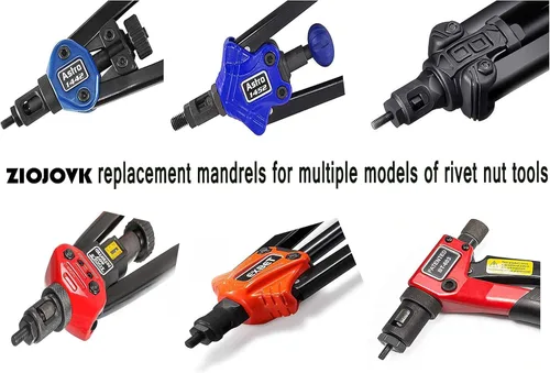 Vista 2 de 5 mandril de repuesto para herramienta de tuerca remachadora (3/8-16, 5/16-18, 1/4-20, 10-24, 8-32)