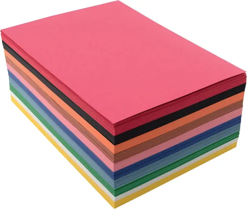 Vista 4 de Prang (Formerly Art Street), papel de construcción, 10 colores surtidos, peso estándar, 6 x 9 pulgadas, 500 hojas