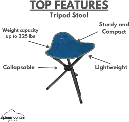 Vista 3 de Silla de campamento con trípode de Caddis Sports