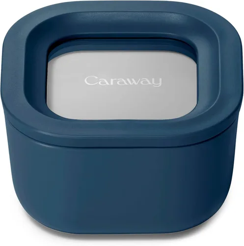 Vista 34 de Caraway Mini recipiente cuadrado para almacenamiento de alimentos, contenedor de almacenamiento de vidrio de 1.75 tazas para alimentos, vidrio