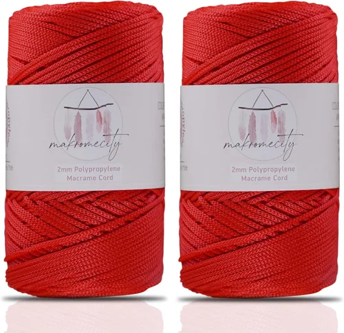 Vista 47 de Makromecity, Cordón de macramé de poliéster de 2 mm x 250 yardas (750 pies) Cordón de macramé de 2 mm de polipropileno para arte y manualidades