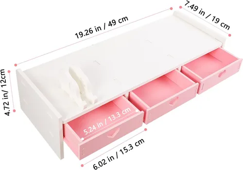 Vista 2 de Toddmomy Ergonomic Laptop Riser Stand for Desk Computer Monitor Elevation Stable Desktop Organizer for Home Office Space-saving Small Monitor Stand