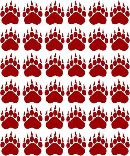 Vista 5 de VWAQ Calcomanías de suelo con estampado de huellas de oso, calcomanías de pared para despegar y pegar, 36 unidades (negro)