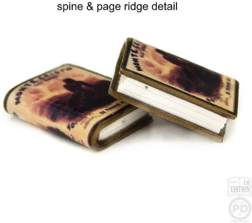 Vista 6 de Count of Monte Cristo Alexandre Dumas Clay Mini Book Key Chain Bag Purse Backpack Clip Clasp Lock