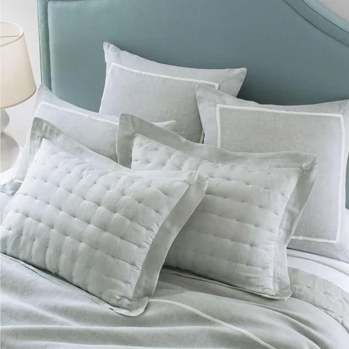 Vista 9 de Pine Cone Hill Keaton Linen - Funda de edredón natural, tamaño matrimonial/queen, patrón sólido neutro